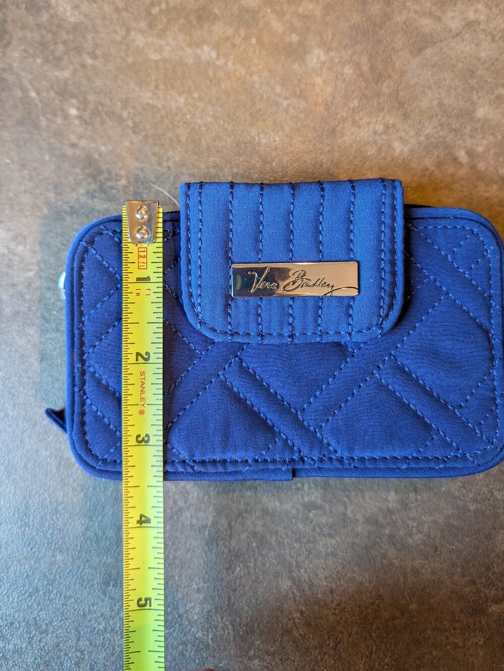 Vera Bradley Quilted Royal Blue Wristlet Wallet - Picture 7 of 7